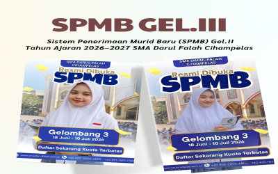 SPMB Gelombang III SMA Darul Falah Cihampelas Tahun Ajaran 2026–2027 Resmi Dibuka